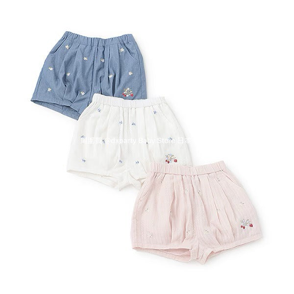 Japanese children's clothing pe#main Strawberry embroidered bloomers 80-130cm girls' summer PANTS