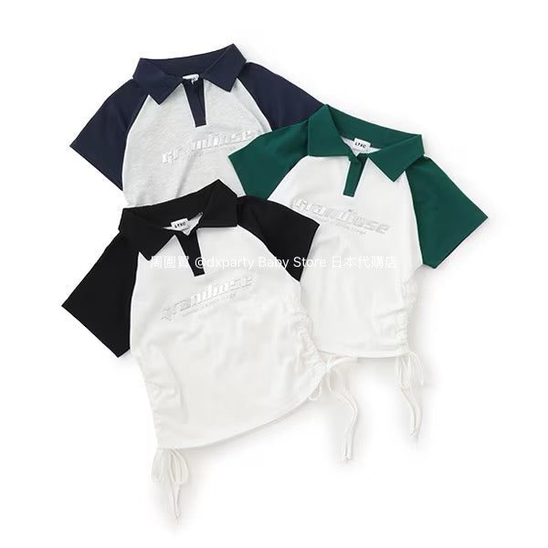 Lovetoxic Japanese children's clothing waist cropped top 140-170cm girls summer TOPS