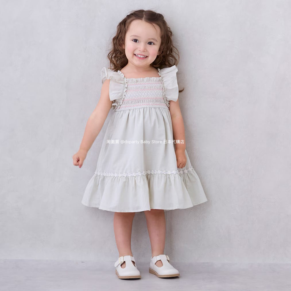Japanese children's clothing pe#main small flying sleeve dress 80-130cm girls summer dresses