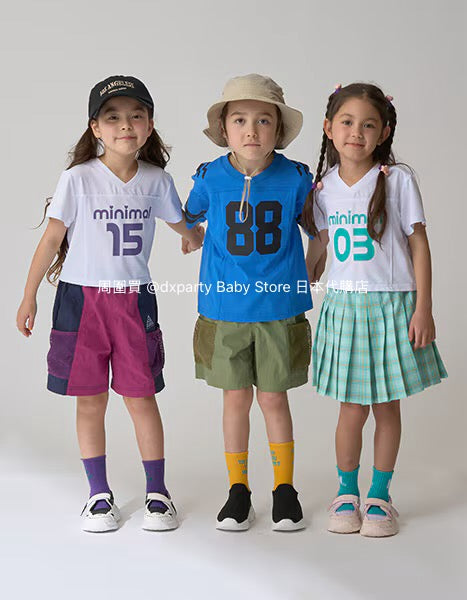 Japanese children's clothing mini #ML anti-fouling series waterproof series sports tops 90-140cm boys'/girls' summer TOPS