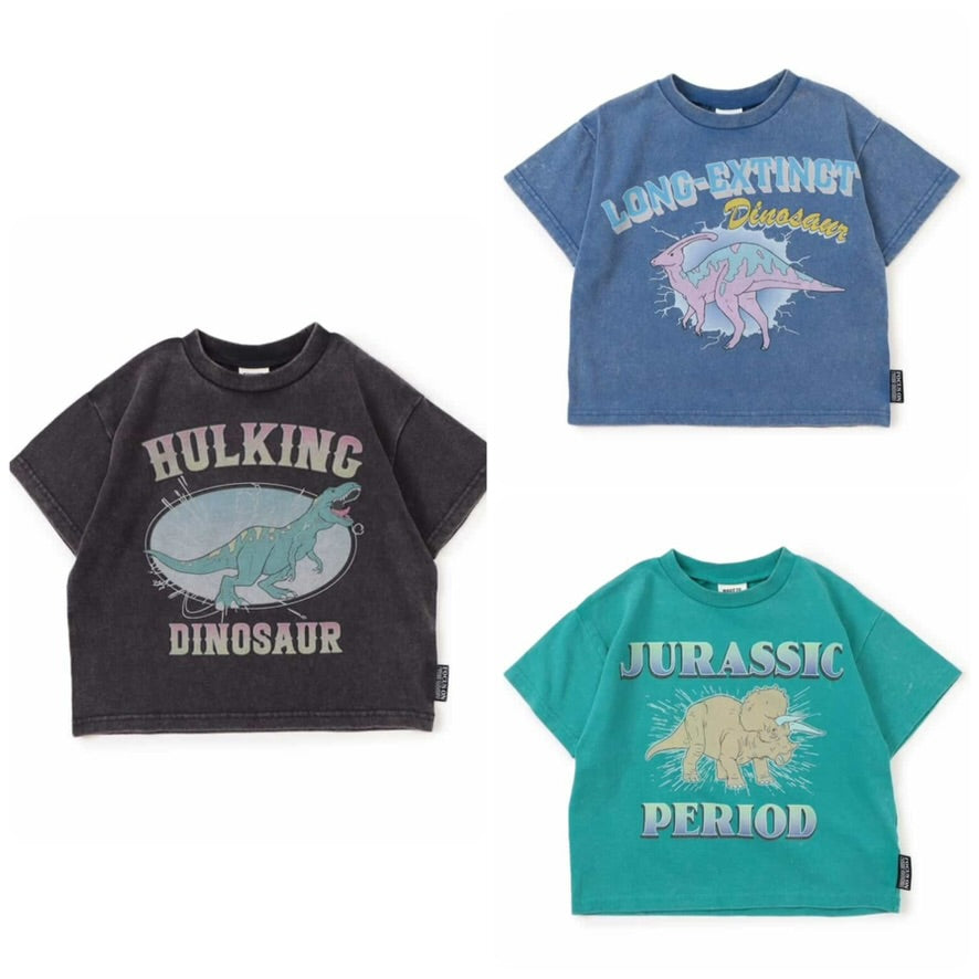 Japanese children's clothing BREEZE dinosaur print pattern top 80-140cm boys' summer TOPS