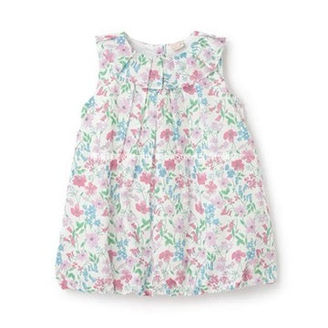 Japanese children's clothing pe#main floral bubble dress 80-130cm girls summer dresses