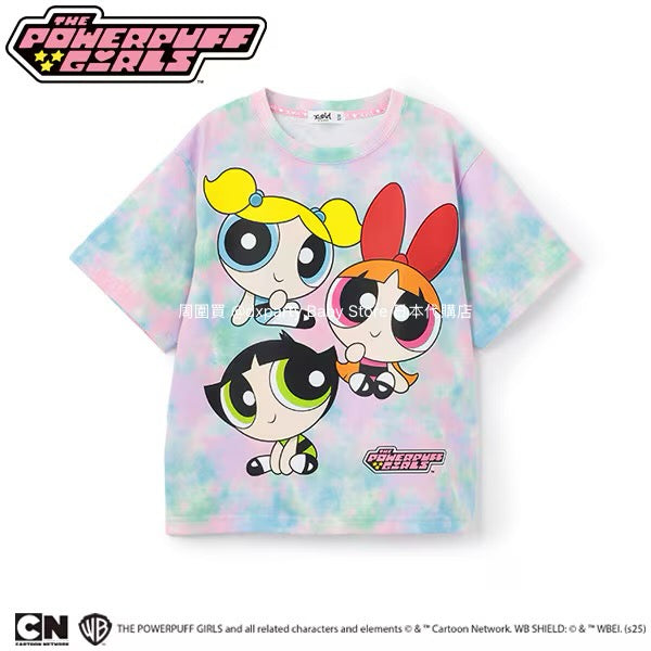 Japanese children's clothing X-girl Stages x Flying Girls tie-dye top 90-140cm girls summer TOPS