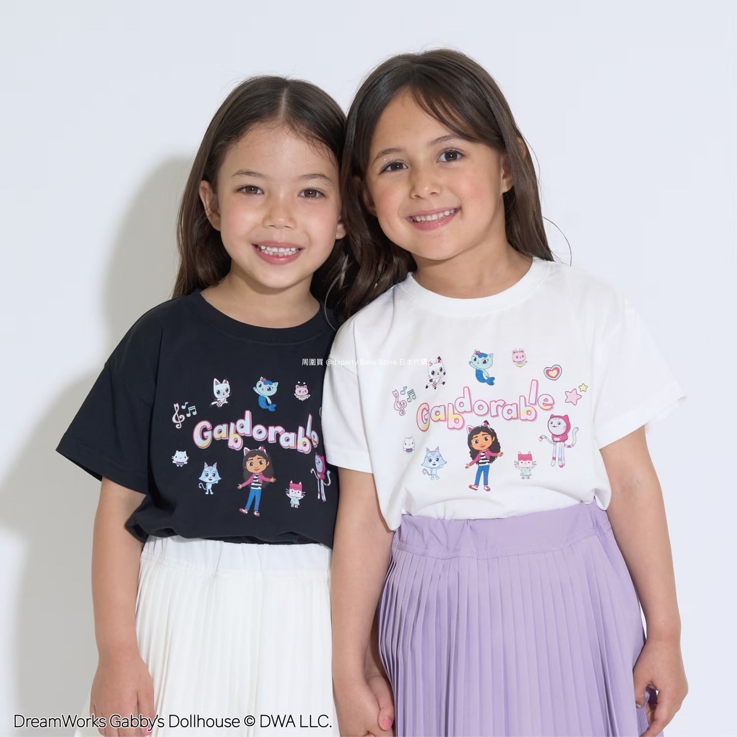 Japanese children's clothing Ly# mine x GABBY'S DOLLHOUSE printed top 100-130cm girls summer TOPS