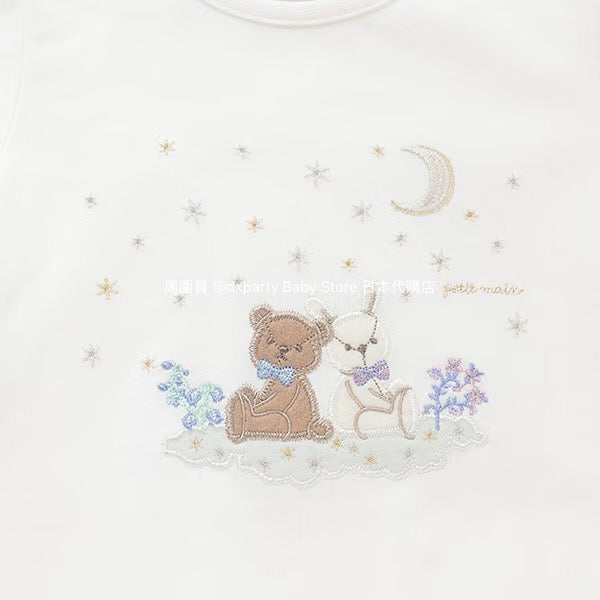 Japanese children's clothing pe#main Starry sky pupu & tete tops 80-130cm girls summer TOPS