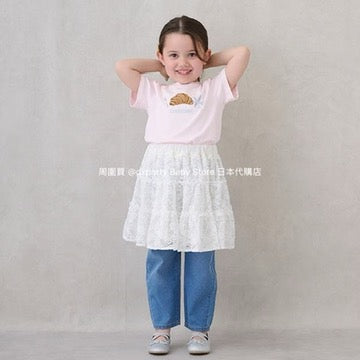 Japanese children's clothing pe#main lace short skirt 80-130cm girls summer SKIRTS