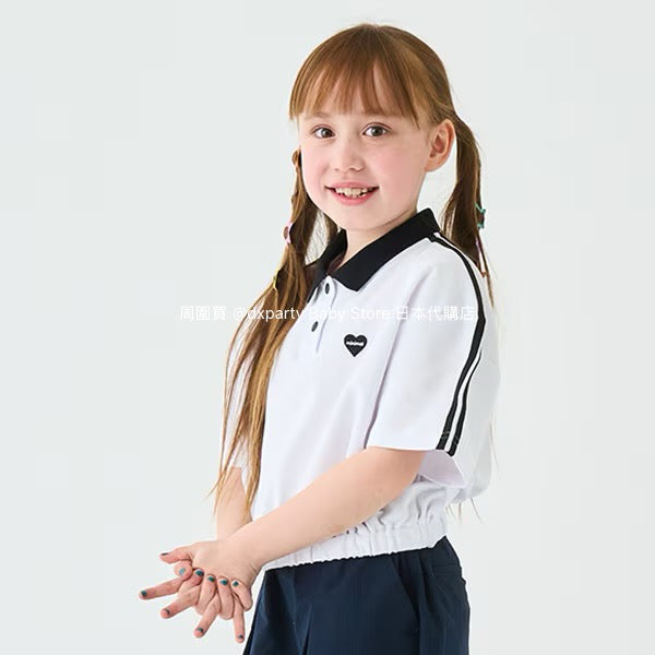 Japanese children's clothing mini#ML short polo top 100-140cm girls summer TOPS