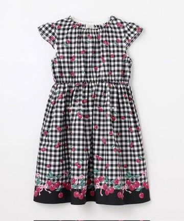 Japanese children's clothing aF#a325 small flying sleeve dress 90-160cm girls summer dresses
