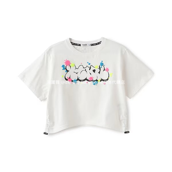 Japanese children's clothing X-girl Stages painted logo top 80-140cm girls summer TOPS