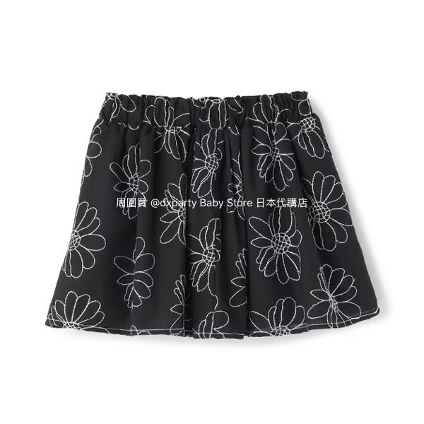 Japanese children's clothing pe#main flower embroidered skirt 80-130cm girls summer SKIRTS