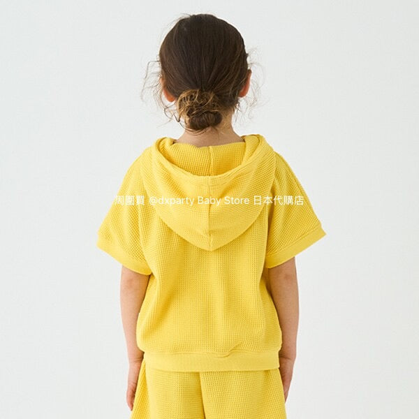 Japanese children's clothing mini#ML waffle hooded top 90-140cm boys/girls summer TOPS