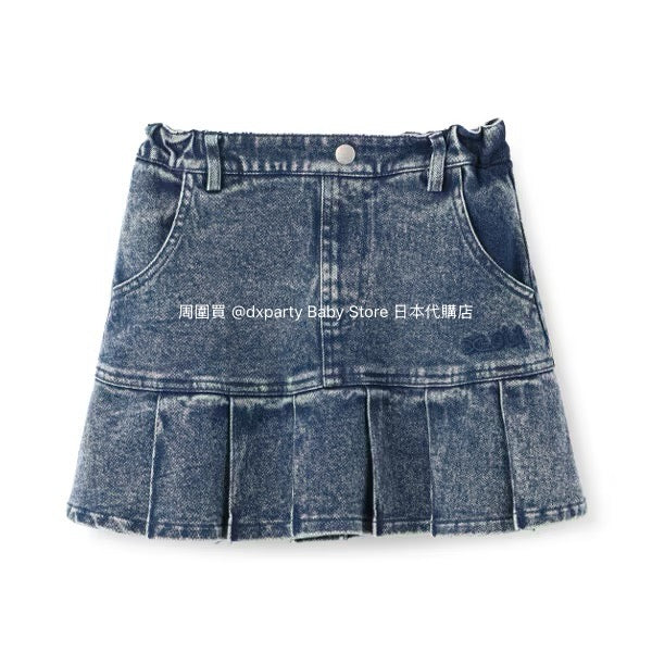 Japanese children's clothing X-girl Stages pleated skirt 90-140cm girls summer SKIRTS