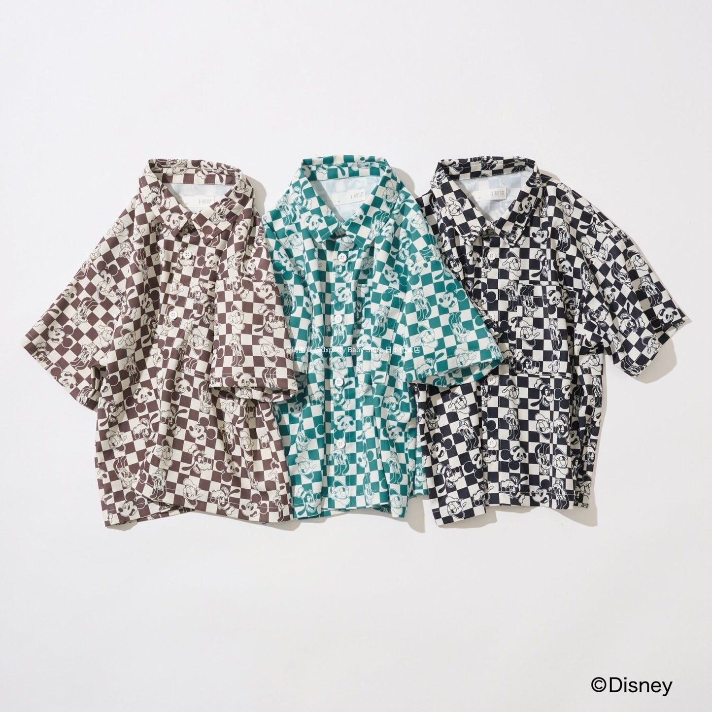 Japanese children's clothing b・R# x Diseny full-print shirt jacket 100-150cm boys'/girls' summer outerwear