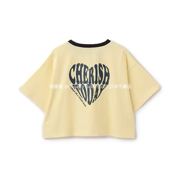 Lovetoxic Japanese children's clothing heart-shaped letter print top 140-170cm girls summer TOPS