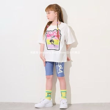 X-girl Stages Luminous Logo Tights (80-140cm) for Girls (Summer)