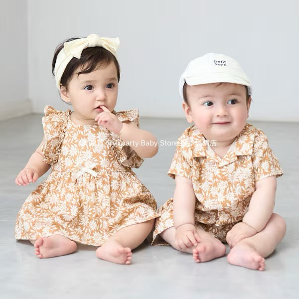 Japanese children's clothing pe#main pleated suspender dress 80-130cm girls summer dresses