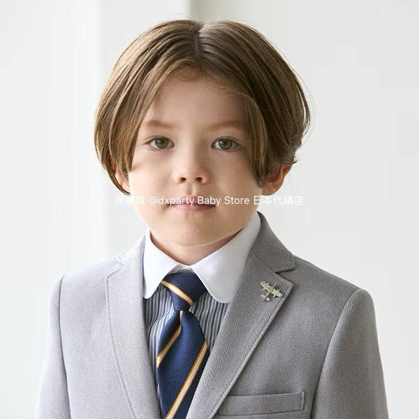 Japanese children's clothing pe#main three-piece suit 110-130cm boys' summer TOPS PANTS OUTERWEAR interview/banquet/performance