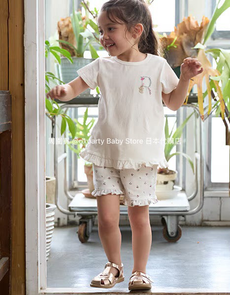 Japanese children's clothing pe#main ruffle shorts 80-130cm girls summer PANTS