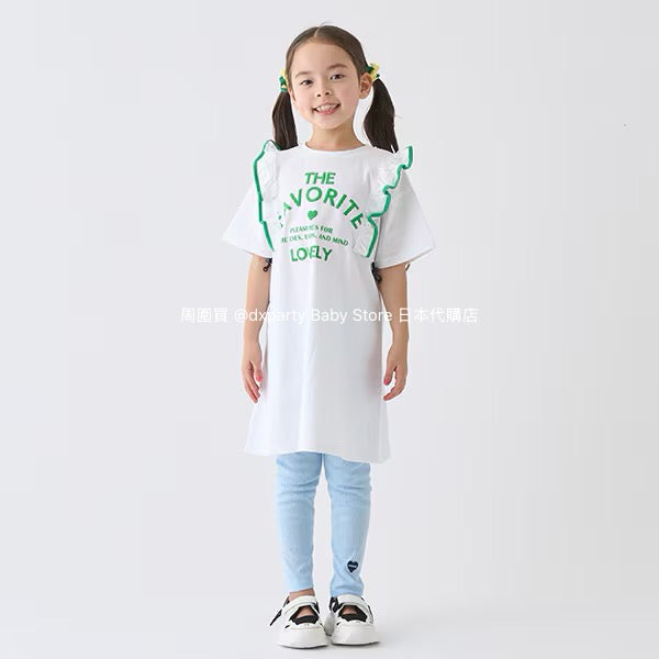 Japanese children's clothing mini#ML anti-fouling series ruffle dress 90-140cm girls summer dresses