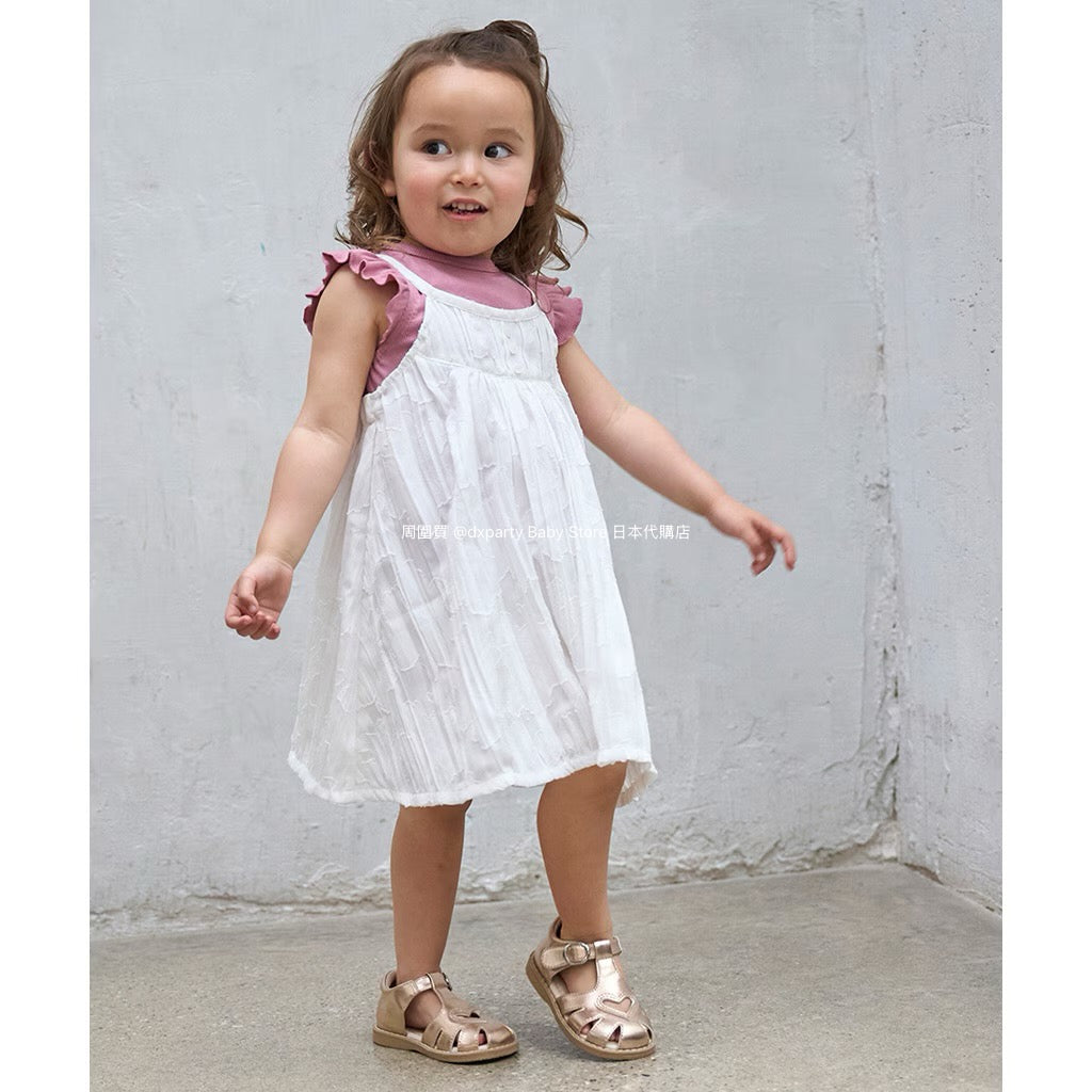 Japanese children's clothing pe#main top and suspender skirt set 80-130cm girls summer dress tops