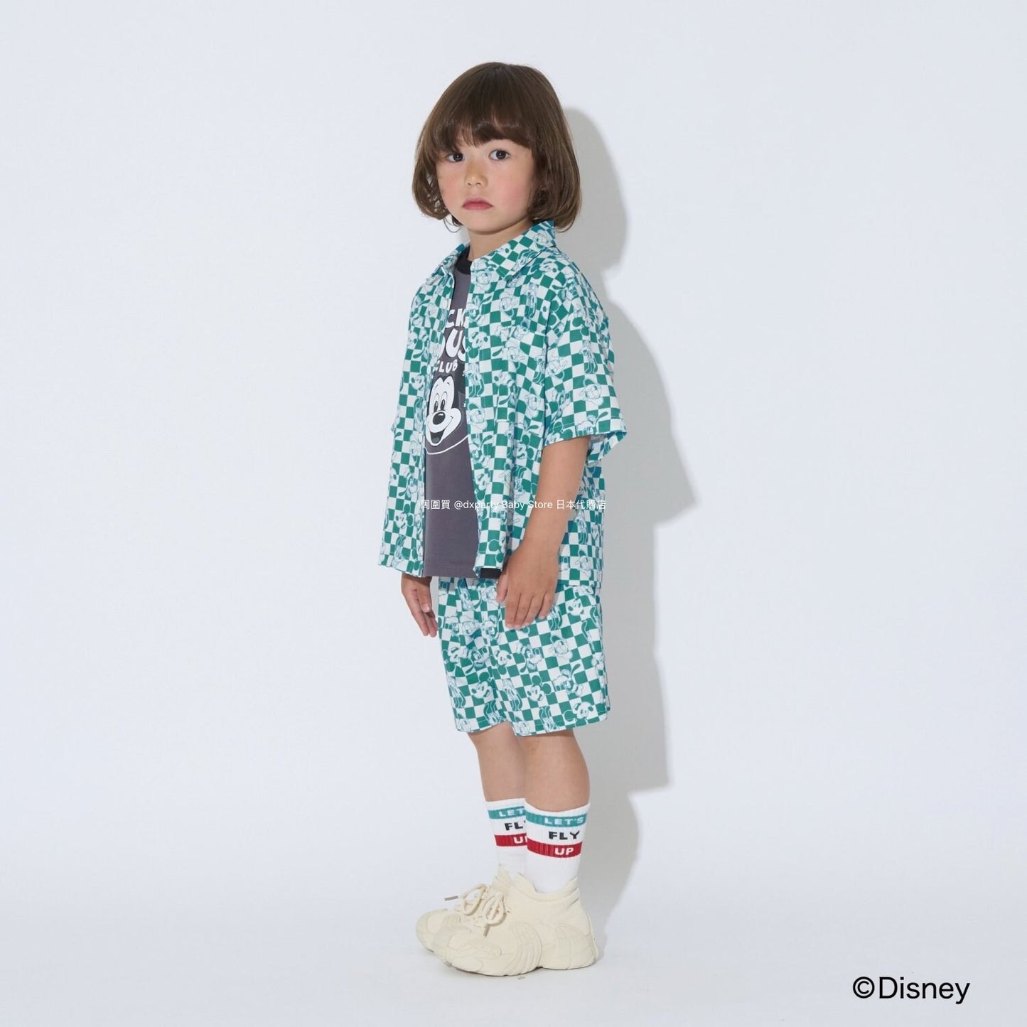 Japanese children's clothing b・R# x Diseny full-print shirt jacket 100-150cm boys'/girls' summer outerwear