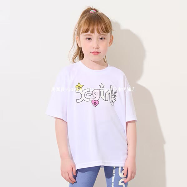 Japanese children's clothing X-girl Stages contact cool water absorption quick dry color changing print top 80-140cm girls summer TOPS