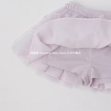 Japanese children's clothing pe#main floral tulle short skirt 80-130cm girls summer SKIRTS