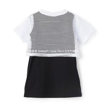 Japanese X-girl Stages Mesh Top and Dress Set (110-140cm) for Girls Summer