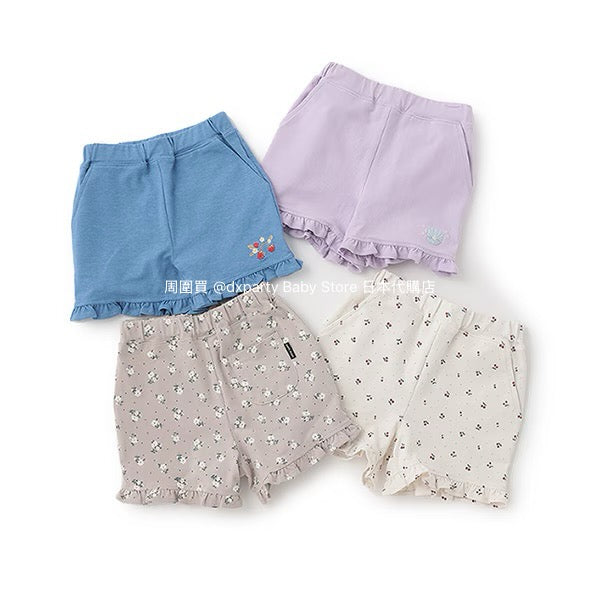 Japanese children's clothing pe#main ruffle shorts 80-130cm girls summer PANTS