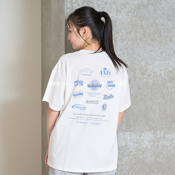 Lovetoxic Japanese children's clothing back print top 140-170cm girls summer TOPS
