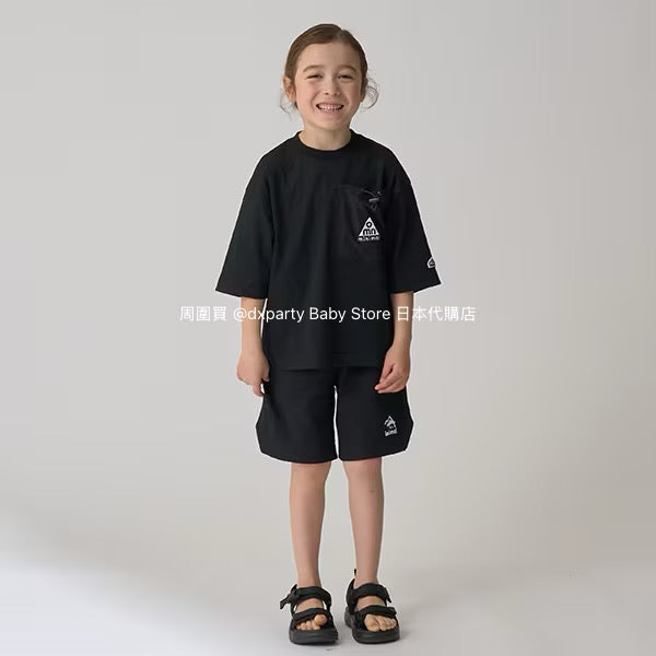 Japanese children's clothing mini#ML water-absorbing quick-drying mountain series pocket sports top 90-140cm boys'/girls' summer TOPS