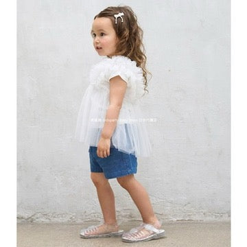 Japanese children's clothing pe#main anti-fouling series casual shorts 80-130cm girls' summer PANTS
