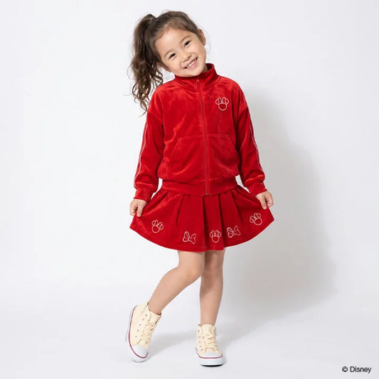 日本童裝 BDL x Disney 絲絨運動外套 80-140cm 男童款/女童款 秋季 OUTERWEAR 聖誕紅/新年紅