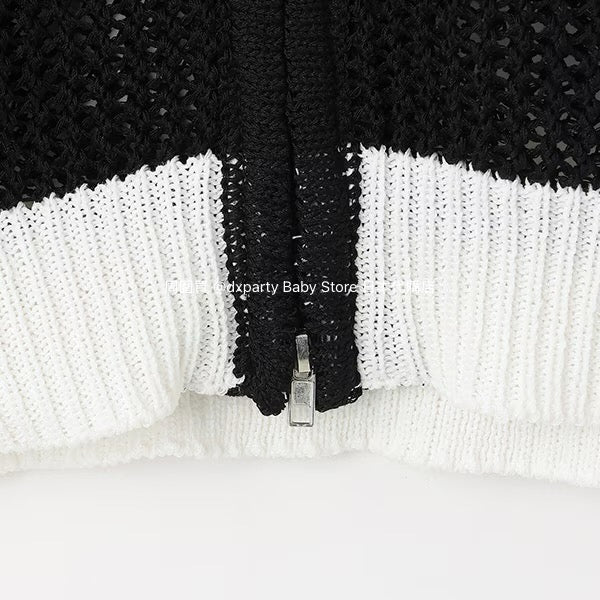 Lovetoxic Japanese children's clothing hollow knit short jacket 140-170cm girls summer OUTERWEAR