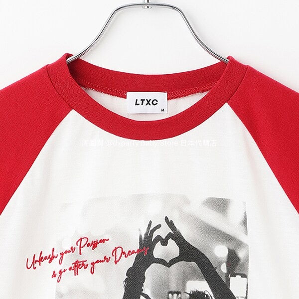 Lovetoxic Japanese children's clothing short print top 130-170cm girls summer TOPS