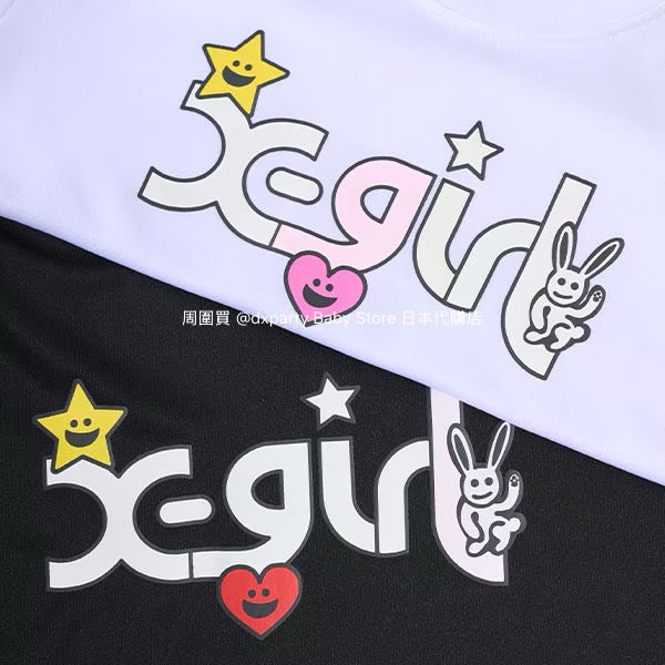 Japanese children's clothing X-girl Stages contact cool water absorption quick dry color changing print top 80-140cm girls summer TOPS