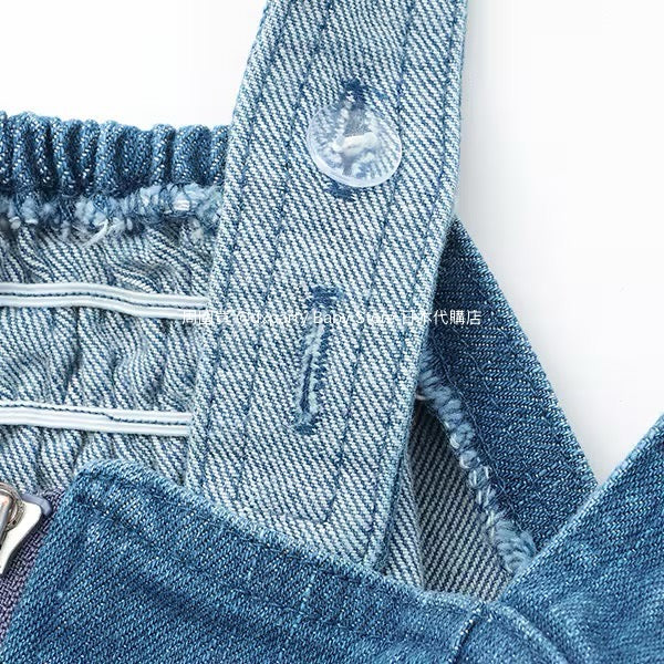 Japanese children's clothing X-girl Stages top denim vest two-piece set 90-140cm girls summer TOPS