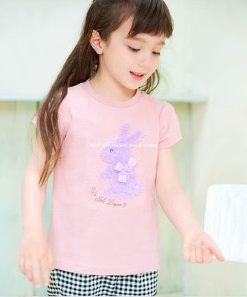 Japanese children's clothing aF#a325 3D printed top 90-160cm girls summer TOPS