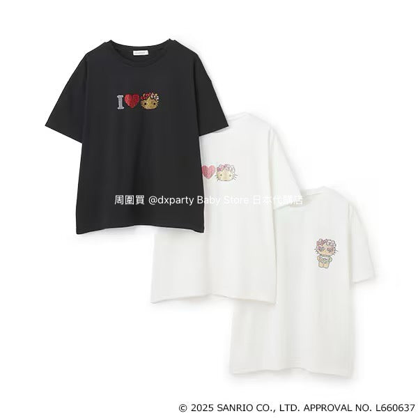 Lovetoxic x Sanrio Japan-Style Hello Kitty Cold-Contact Print Top (130-160cm) for Girls (Summer)