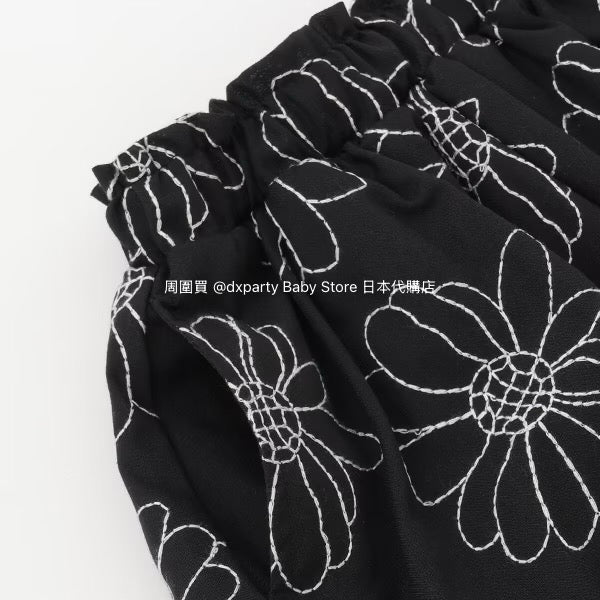 Japanese children's clothing pe#main flower embroidered skirt 80-130cm girls summer SKIRTS