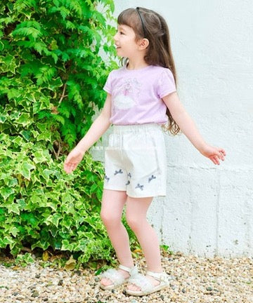 Japanese children's clothing aF#a325 bow shorts 100-160cm girls summer PANTS