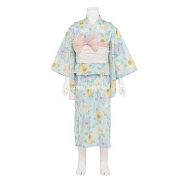 Japanese children's clothing pe#main Yukata Japanese Kimono 90-130cm Girls Summer Dresses Japanese Summer Festival Special