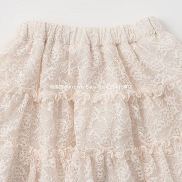 Japanese children's clothing pe#main lace short skirt 80-130cm girls summer SKIRTS