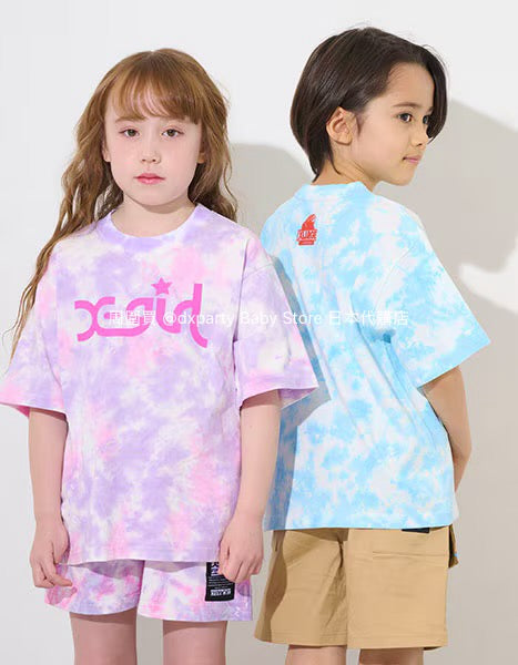 XLARGE KIDS Japanese children's clothing tie-dye top 80-140cm boys' summer TOPS