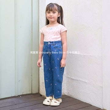 Japanese children's clothing Ly# mine floral top 100-150cm girls summer TOPS