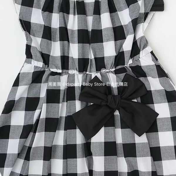 Japanese children's clothing pe#main back bow dress 80-130cm girls summer dresses