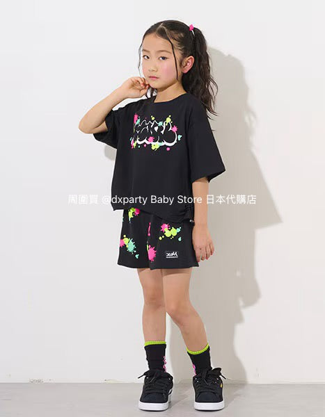 Japanese children's clothing X-girl Stages painted logo top 80-140cm girls summer TOPS
