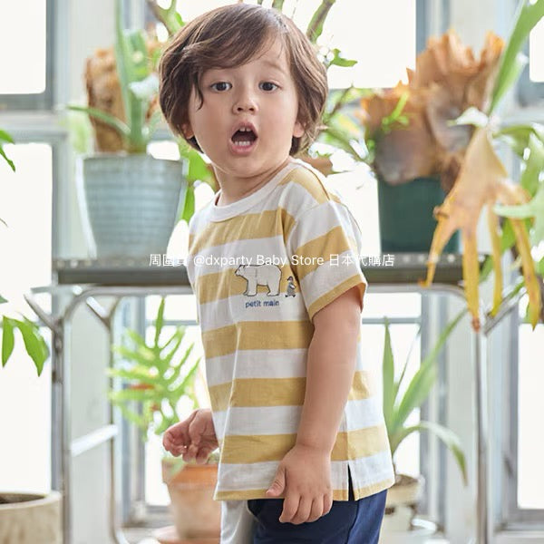 Japanese children's clothing pe#main printed tops 80-130cm boys' summer TOPS