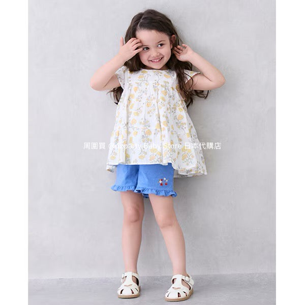 Japanese children's clothing pe#main ruffle shorts 80-130cm girls summer PANTS