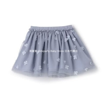 Japanese children's clothing pe#main floral tulle short skirt 80-130cm girls summer SKIRTS